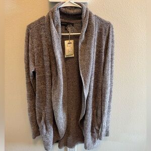 Barefoot Dreams Pacific Blue and Silver Cardigan NWT MED